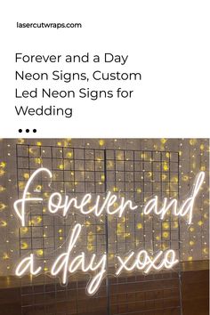 a neon sign that reads forever and a day neon signs, custom led neon signs for wedding