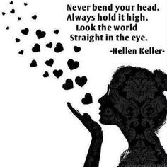 the silhouette of a woman blowing hearts out of her hand with a quote above it