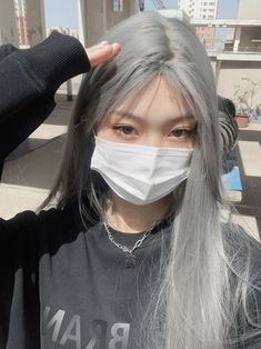 Grey Hair Korean, Full Bangs Long Hair, Artistic Activities, Best Haircuts For Women, Prunus Mume, Perfect Blonde Hair, Light Pink Hair, Grey Hair Dye, Hair Color Underneath