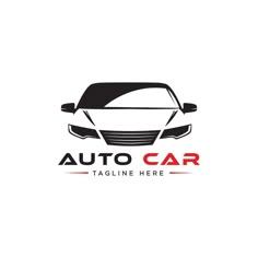 a car logo with the word auto car on it's front and back end