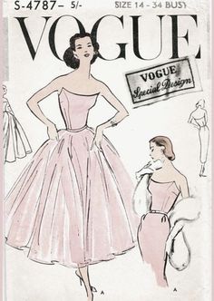 40s Wedding Dresses, 1950s Ball Gown, Evening Dress Patterns, Strapless Bustier, Pink Posters, Couture Vintage