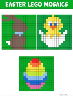 an easter mosaic with the words easter lego mosaics