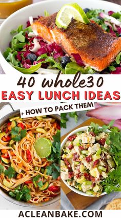 easy lunch ideas with the title text overlay