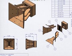 the diagram shows how to make a wooden cabinet