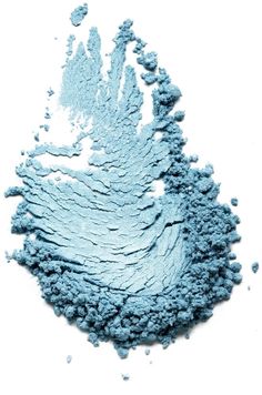 the powder is blue and it looks like something out of an ocean or sea creature