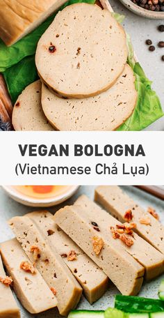 vegan bologna vietnamese cha lua sliced into slices