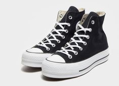 Black Platform Converse, All Star Platform, Converse Platform, Converse Shop, Platform Converse, All Stars Converse, Black Converse, Swag Shoes, Jd Sports