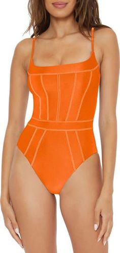 Becca Color Sheen One-Piece Swimsuit | Nordstrom One Piece Swimsuit, That Look, Nordstrom, The Incredibles, One Piece, Texture, Free Shipping, Water, Color