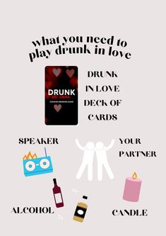 couples drinking game Couples Drinking Games For 2, Sharing Drinks Couple, Drunk Desire Cards, Im Drunk I Love You, Alcohol Candles, Let’s Get Drunk Board Game, Games For Couples