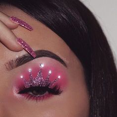 Birthday Makeup, Pink Makeup, Makeup Looks, Glitter, Birthday, Makeup, Pink, Instagram, Make Up