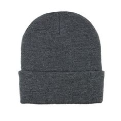 KNITTING CAP Size: One Size.  Color: Gray.  Gender: male.  Age Group: adult. Gray Knitted Beanie Cap, Solid Color Knit Beanie, Gray Beanie Cap, Winter Flat Bill Hat, Basic Winter Cap, Classic Gray Hats For Cold Weather, Basic Warm Beanie Hat, Basic Winter Hats, Basic Beanie Hats For Cold Weather