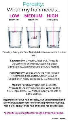 Hair Growing Tips, Low Porosity Hair Products, Natural Hair Care Tips, Hair Porosity, Diy Hair Care, Hair Growth Tips, Hair Maintenance, روتين العناية بالبشرة, Hair Care Tips