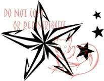 a black and white drawing of a star with the words do not cut or pentrible on it