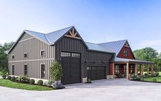 this is an artist's rendering of the barn style house plans for your home