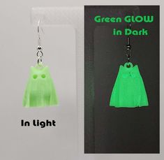 glow in the dark earrings are green