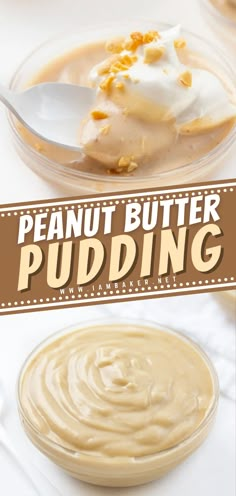 the peanut butter pudding is ready to be eaten