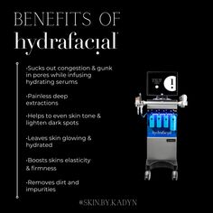 the benefits of hydrafaacal in skin care and beauty products are shown here