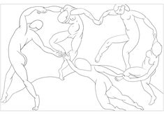 Henri Matisse The Dance, Dance Coloring Pages, Movement Drawing, Coloring Page For Adults, Adults Coloring, Coloring Pages For Adults