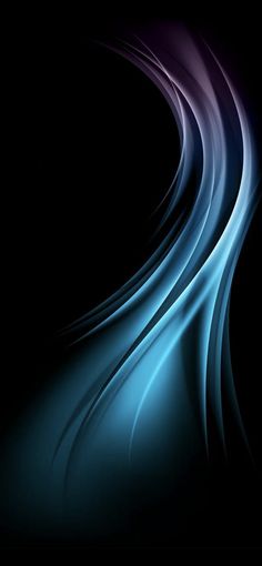 an abstract blue and purple background with wavy lines in the center, on a black background