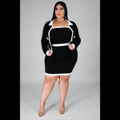 Stretch Two Piece Set Strapless Dress No Closure Long Sleeve Top Button Closure Collar Neck Model Is Wearing A 2x 70% Rayon 30% Nylon Sizing Info: Us 1x: Bust44" | Waist37"| Hips47" | Shoulder16.5" | Sleeve26" | Inseam32" | Thigh28" Us 2x: Bust46" | Waist39" | Hips49" | Shoulder17" | Sleeve26.5" | Inseam32" | Thigh28" Us3x: Bust49" | Waist42" | Hips52" | Shoulder17.5" | Sleeve27" | Inseam32" | Thigh29.5" Sweater And Dress, Silver Lace Dress, Anastasia Dress, Size 12 Wedding Dress, Boston Proper Dresses, Embroidered Wedding Dress, A Line Bridal Gowns, Jersey Wrap Dress, Strawberry Dress