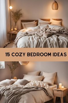 three different types of cozy bedroom ideas