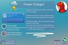 an image of power outages on the computer screen