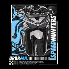 an image of a motorcycle sticker with the words speed hunters on it