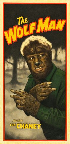 the wolf man is holding out his hands