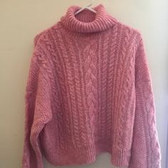 New J Crew Soft Pink Cable Knit Sweater. 44% Wool 41% Acrylic 15% Poly All Items In My Closet Come From A Clean, Smoke Free, Pet Free Home. Add More Than One Item To A Bundle And I Will Send You A Private Offer. Pink Cable Knit Cardigan, Pink Sweater For Fall Cold Weather, Pink Sweater For Cold Weather In Fall, Cozy Pink Cropped Sweater For Winter, Pink Chunky Knit Cropped Sweater For Fall, Pink Chunky Knit Sweater For Cold Weather, Pink Soft Knit Sweater For Cold Weather, Cable Knit Turtleneck Top For Cold Weather, Pink Knitted Sweater For Cold Weather