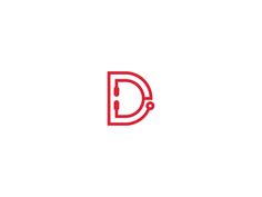 the letter d is made up of red lines