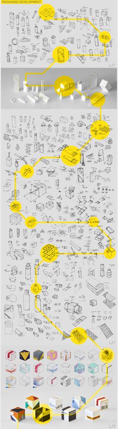 a bunch of yellow lines are shown in this graphic art work, with different shapes and sizes