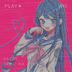 Anime Character, Twitter, Pink, Blue