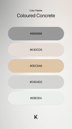 Color · Color Palette · Grey · Neutral · Neutral Color · Palette · White · Yellow · Coloured Concrete · Fall · Color Palette Concrete Color Palette, Grey White Color Palette, Color Palette White, Coloured Concrete, Bedroom Moodboard, Hex Color, Color Pantone, Website Color Palette