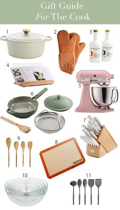 the ultimate gift guide for the cook in your life, including baking utensils and other kitchen gadgets