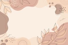 an abstract background with leaves and circles