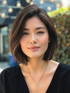 Short Medium Womens Haircuts, Bob Hairstyle Formal, Short Hairstyle Women Oval Face Bob, Easy To Style Bob Haircuts, Haircut Style Women, Short Haircuts Women 2024, Haircut Short Hair Women, Oval Haircut Short, Short Bob Hairstyles For Round Faces