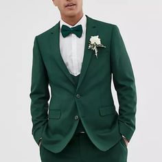 Asos Design Wedding Super Skinny Suit Jacket In Forest Green Micro Forest. New With Tag, Never Worn. Green Tuxedo With Suit Collar For Wedding, Green Tuxedo Style Three-piece Suit For Wedding, Green Three-piece Suit For Wedding With Suit Collar, Green Notch Lapel Three-piece Suit For Wedding, Tailored Three-piece Suit For Wedding With Long Sleeves, Green Tuxedo Blazer For Wedding, Fitted Green Wedding Suit, Classic Tailored Blazer For Wedding, Classic Tailored Wedding Blazer