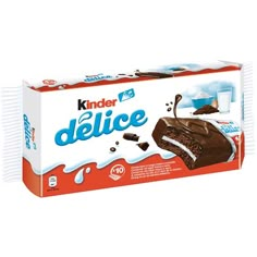 a box of kinder delice chocolate cake