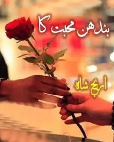 two people holding roses in their hands with the words, happy valentine day written in arabic