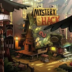 the mystery shack is shown in this screenshot from the video game's title