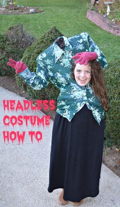 #write31days – Headless Costume How To  #halloweencostumes #halloween2017 Diy Headless Costume Kids, Headless Man Costume Diy, How To Make A Headless Costume Diy, Headless Halloween Costume, How To Make Headless Horseman Costume