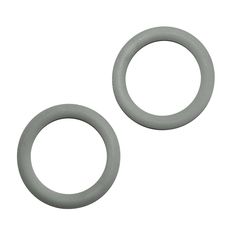 two gray rings on a white background