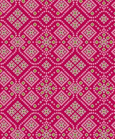 a pink background with green and white designs on it's sides, all over the surface