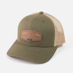 This hat displays our updated Range Leather logo. Featuring a simple, yet classic design, this hat represents our American handmade tradition. As always, our patches are pressed into full grain Horween Leather. Classic Brown Trucker Hat, Vintage Leather Hat With Flat Bill, Vintage Leather Flat Bill Hat, Classic Brown Hat With Waxed Finish, Everyday Brown Trucker Hat With Flat Bill, Brown Flat Bill Trucker Hat For Everyday, Brown Waxed Finish Hat With Flat Brim, Leather Baseball Cap With Flat Bill For Outdoor, Classic Brown Trucker Hat With Flat Brim