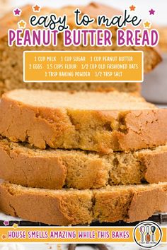 Peanut Butter Bread Peanut Butter Loaf, Cherry Bread, Goat Milk Recipes, Peanut Butter Bread, How To Store Bread, Butter Bread, Baked Fruit, Fall Cooking, Gadgets Kitchen Cooking