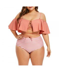 Cowl Neck Plus Size Front Slit Sweater - Brown - 3I89399028 Size L Look Jean, Curvy Swimwear, Sweater Brown, Trendy Swimwear, Striped Swimsuit, Moda Plus, Plus Size Swimsuits, Punta Cana, Plus Size Swimwear