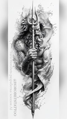 Poseidon Tattoo, Zeus Tattoo, Egypt Tattoo, Forearm Sleeve Tattoos, Mythology Tattoos, Tattoo Desings, Tattoos Gallery, Rib Tattoo