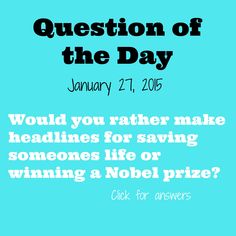 a blue background with the words question of the day written in black and white on it