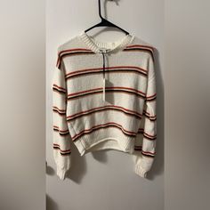 Women’s Xs Cropped Sweater, Cream With Stripes Nwt Style Cropped Sweater, Retro Fashion Women, Sweaters Women, Cropped Sweater, Retro Style, Sweater Sizes, Retro Fashion, Sweaters For Women, Stripes