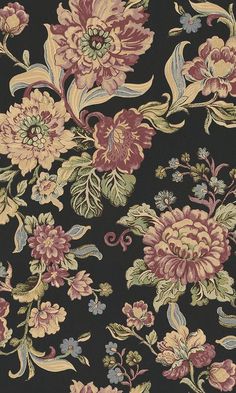 vintage floral wallpaper Paint One Wall, Bold Floral Wallpaper, Statement Wallpaper, Floral Pattern Wallpaper, Vintage Floral Wallpapers, Seamless Floral Pattern, Allover Pattern, Vintage Floral Pattern, Pattern Seamless